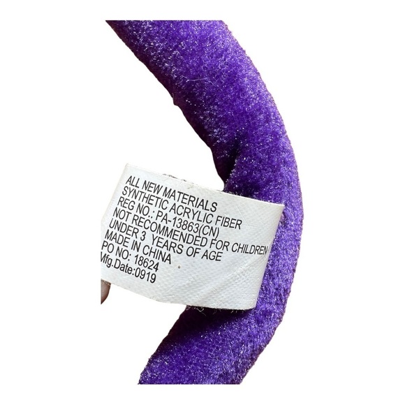 Beads by the Dozen Daisy Plush Smiling Happy Face Purple Yellow 24” plush - Picture 6 of 6